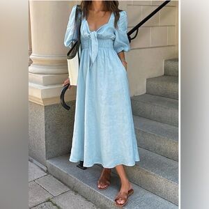 Commense Light Blue Maxi Dress